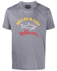 Paul & Shark Graphic Print Crew Neck T Shirt