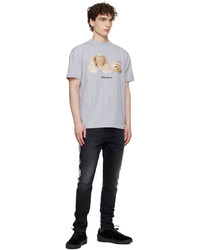 Palm Angels Gray Bear T Shirt