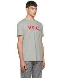 A.P.C. Gray Cotton T Shirt