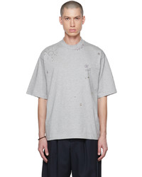 Marni Gray Embroidered T Shirt