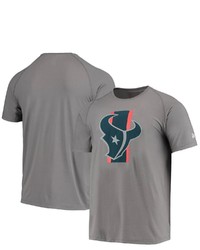 New Era Gray Houston Texans Training Camp Raglan T Shirt