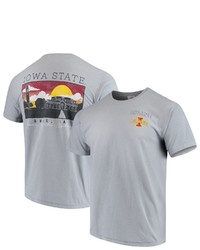 IMAGE ONE Gray Iowa State Cyclones Team Comfort Colors Campus Scenery T Shirt