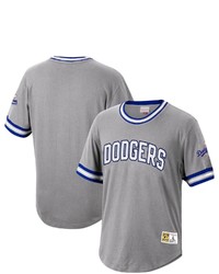 Mitchell & Ness Gray Los Angeles Dodgers Cooperstown Collection Wild Pitch Jersey T Shirt