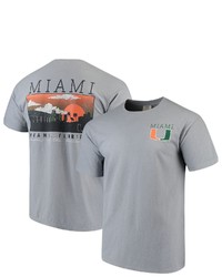 IMAGE ONE Gray Miami Hurricanes Comfort Colors Campus Scenery T Shirt At Nordstrom