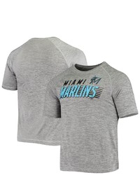 Nike Gray Miami Marlins Bold Stencil Raglan T Shirt