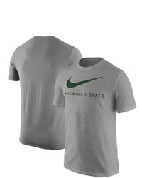 Nike Gray Michigan State Spartans Big Swoosh T Shirt