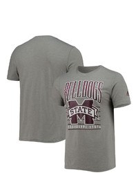 adidas Gray Mississippi State Bulldogs Tri Blend T Shirt