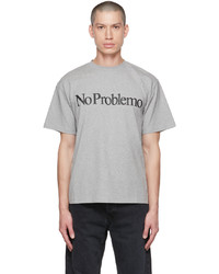 Aries Gray No Problemo T Shirt