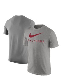 Nike Gray Oklahoma Sooners Big Swoosh T Shirt