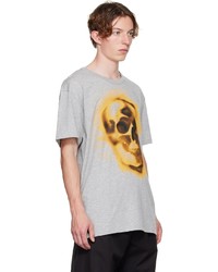 Alexander McQueen Gray Skull T Shirt