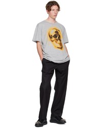 Alexander McQueen Gray Skull T Shirt