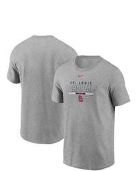 Nike Gray St Louis Cardinals Color Bar T Shirt