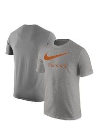 Nike Gray Texas Longhorns Big Swoosh T Shirt