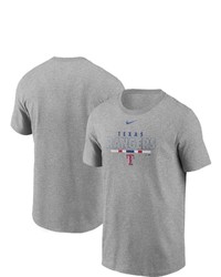 Nike Gray Texas Rangers Color Bar T Shirt