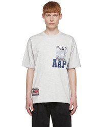 AAPE BY A BATHING APE Grey Cotton T Shirt