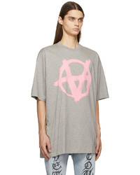 Vetements Grey Double Anarchy T Shirt