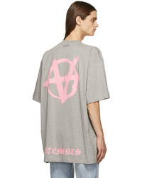 Vetements Grey Double Anarchy T Shirt