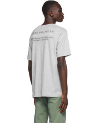 Dries Van Noten Grey Graphic T Shirt