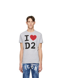 DSQUARED2 Grey I Love D2 T Shirt