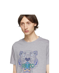 Kenzo Grey Icon Tiger T Shirt
