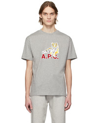 A.P.C. Grey Johnson T Shirt