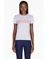 Kenzo Grey Logo Graphic T Shirt