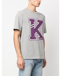 Kenzo Grey Logo Print T Shirt