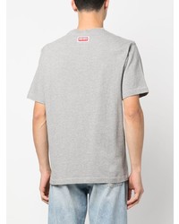 Kenzo Grey Logo Print T Shirt