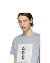 A.P.C. Grey Logo T Shirt