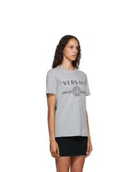 Versace Grey Medusa Logo T Shirt