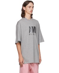 AMI Alexandre Mattiussi Grey Organic Cotton T Shirt