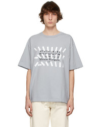 Maison Margiela Grey Oversized Tape Print T Shirt