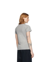 MAISON KITSUNE Grey Parisienne T Shirt