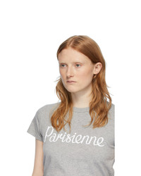 MAISON KITSUNE Grey Parisienne T Shirt