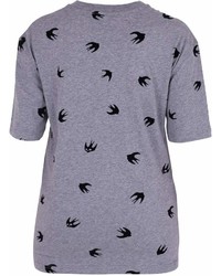 MCQ Grey Printed T Shirt