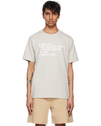 Helmut Lang Grey Recycled Jersey T Shirt