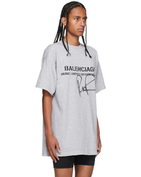 Balenciaga Grey Rupaul Edition Oversized Logo T Shirt