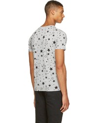 Saint Laurent Grey Star Print T Shirt