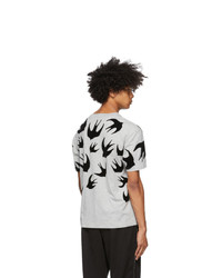 McQ Alexander McQueen Grey Swallows T Shirt