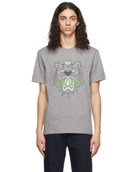Kenzo Grey The Year Of The Tiger Printed Tiger T Shirt