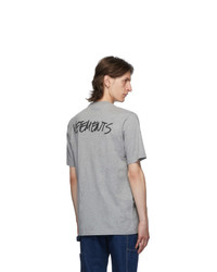 Vetements Grey Written Logo T Shirt