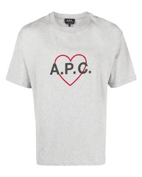 A.P.C. Heart Logo Cotton T Shirt