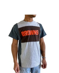 REFRIED APPAREL Heather Gray Cleveland Browns Sustainable Split T Shirt