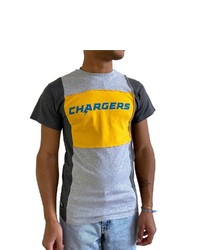 REFRIED APPAREL Heather Gray Los Angeles Chargers Sustainable Split T Shirt