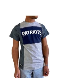 REFRIED APPAREL Heather Gray New England Patriots Sustainable Split T Shirt
