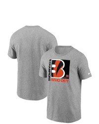 Nike Heathered Charcoal Cincinnati Bengals 2021 Afc Champions Team Slogan T Shirt In Heather Charcoal At Nordstrom