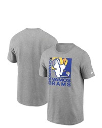 Nike Heathered Charcoal Los Angeles Rams 2021 Nfc Champions Team Slogan T Shirt In Heather Charcoal At Nordstrom
