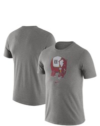 Nike Heathered Gray Alabama Crimson Tide Old School Logo Tri Blend T Shirt In Heather Gray At Nordstrom