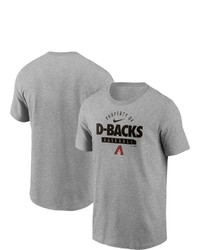 Nike Heathered Gray Arizona Diamondbacks Primetime Property Of Practice T Shirt