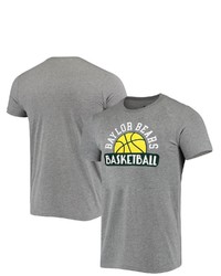 HOMEFIELD Heathered Gray Baylor Bears Vintage Basketball Tri Blend T Shirt